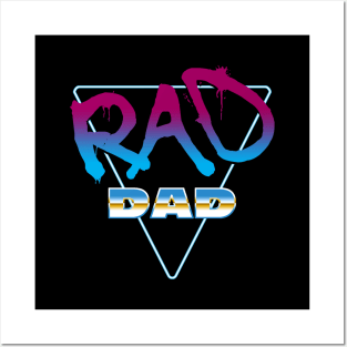 '80s Style Rad Dad Posters and Art